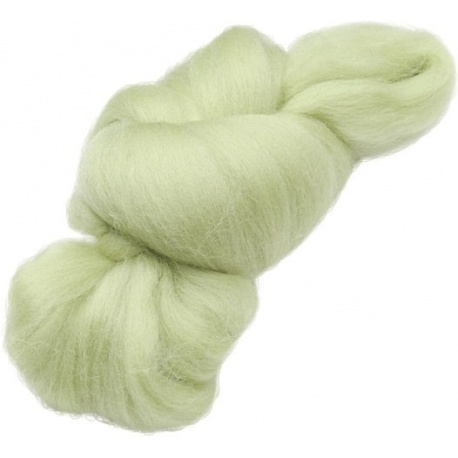 Laine cardée 50g vert tendre