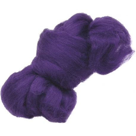 Laine cardée 50g lilas