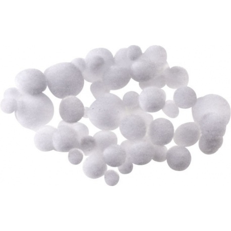 Pompons 8-20mm blancs 100pc