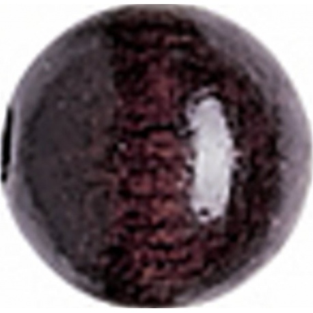 Perle bois 12mm sepia 30pc
