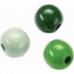 Perle bois 4mm vert mél.165pc