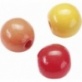 Perle bois 8mm jau/rou mél.85pc