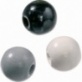 Perle bois 8mm noi/bla mél.85pc