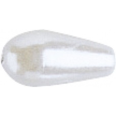 Perle d'imit. 6x4mm blanche 35pc