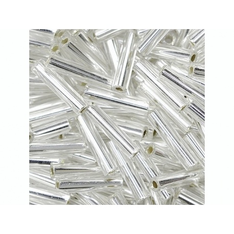Rocaille bohème 9x2mm 10g arg perl.