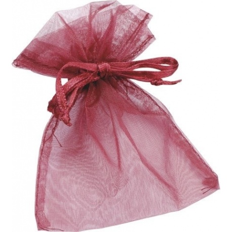 Petit sac organza 13x10cm rouge f.