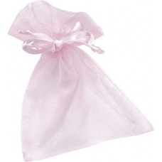 Petit sac organza 13x10cm rose