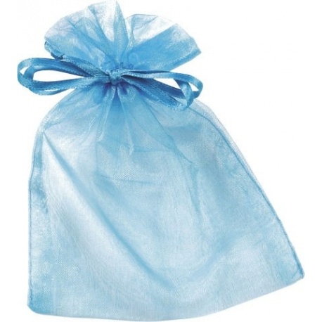 Petit sac organza 13x10cm turq