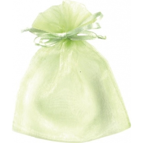 Petit sac organza 13x10cm tilleul