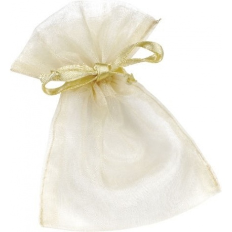 Petit sac organza 13x10cm champ