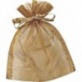 Petit sac organza 13x10cm sepia