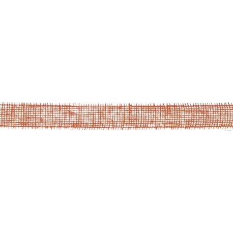 Ruban jute 50mm 2m orange
