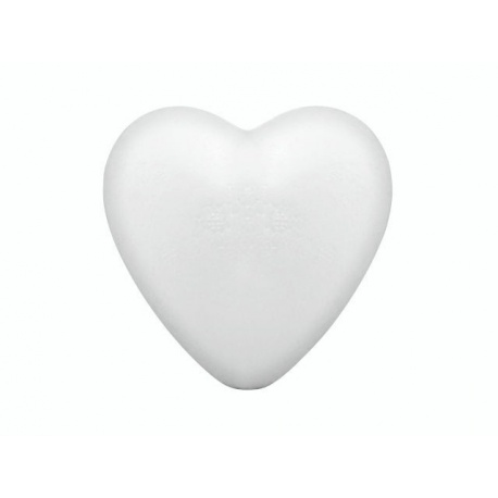 Cœur en polystyrène, forme pleine, 9 cm