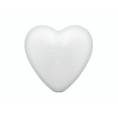 Coeur en polystyrène plat 15cm