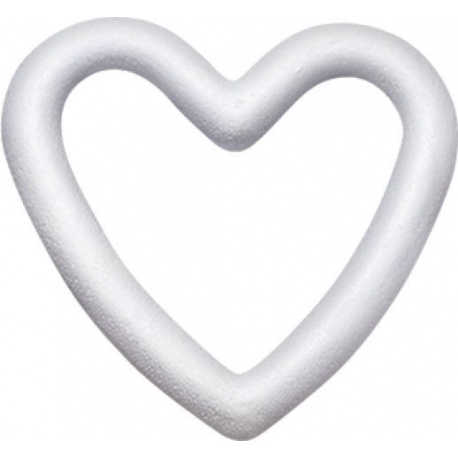 Coeur en polystyrène hohl 15cm