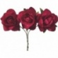 Rose papier rouge 2,5cm 9pces