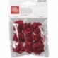 Rose papier rouge 2,5cm 9pces
