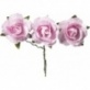 Fleur papier rose 2,5cm 12pces