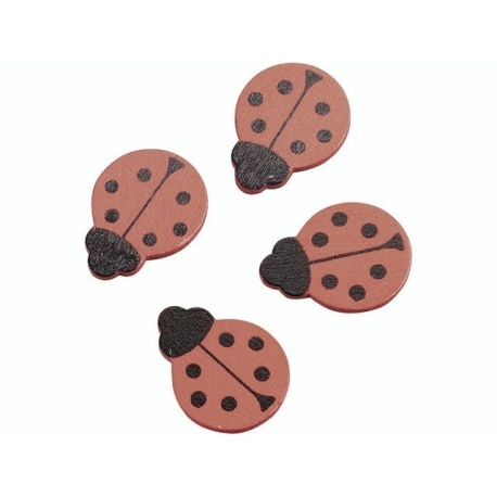 Déco coccinelle en bois 2 cm