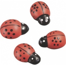 Déco coccinelle en bois 2,5 cm