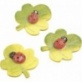 Feuille coccinelle 3,5cm 6pc