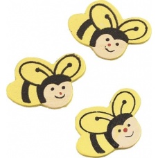 Abeille bois 2,5cm 15pc