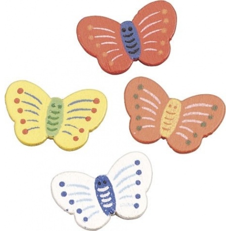 Papillon bois 2cm 4pc