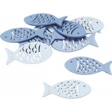 Poisson bois 5cm ble 12pc
