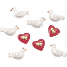 Déco Mariage 1,5-2cm 9pc