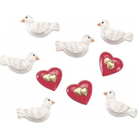 Déco Mariage 1,5-2cm 9pc