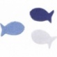 Déco Poissons 3cm ble/bla24pc