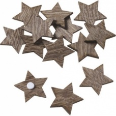 Étoiles bois 2,5cm mar 24pc