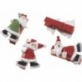 Pinces Père Noël 4cm 8pc