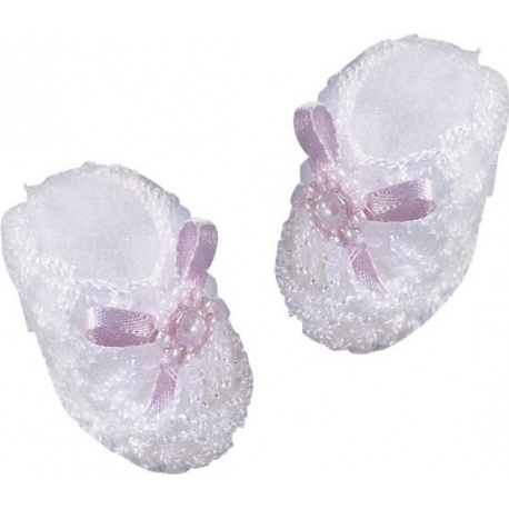 Chaussons bébé 3cm rose