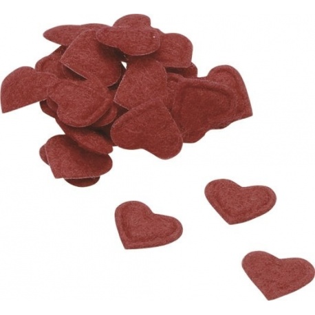 Set de Coeurs 1,5cm rouge 60pc