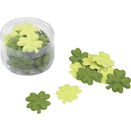 Déco Trèfle 3cm 24pc