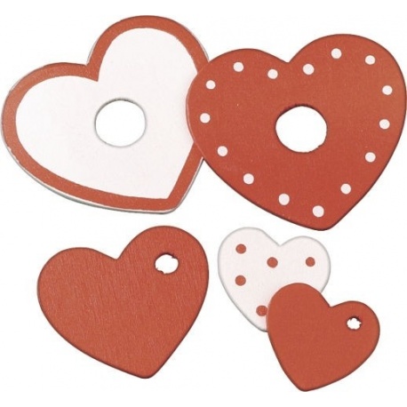 Déco Coeurs 2-4cm 14pc