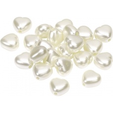 Coeur 1cm crème 24pc