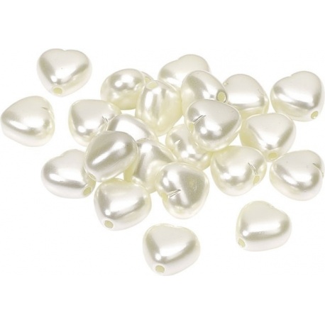 Coeur 1cm crème 24pc