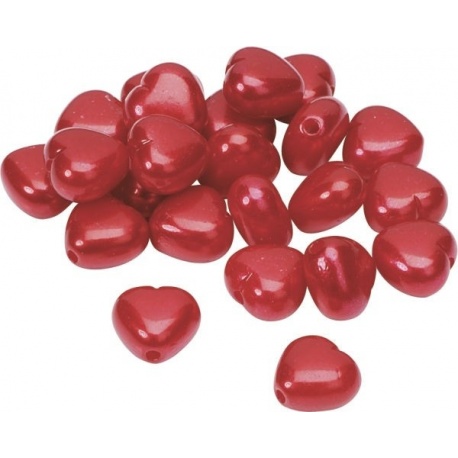Coeur 1cm rouge 24pc