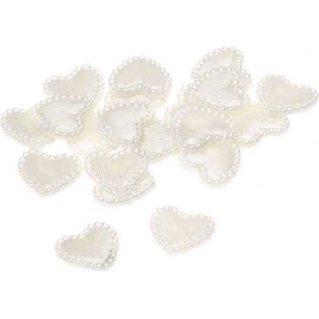 Coeur 1,2cm crème 48pc