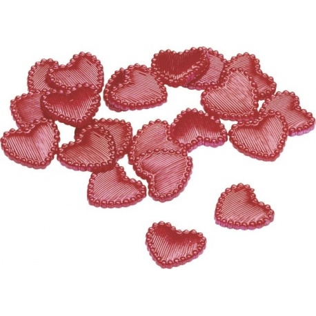 Coeur 1,2cm rouge 48pc